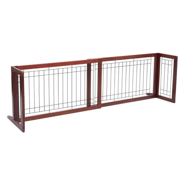 Barrière de Sécurité Barrière Modulable Pliable pour Chien en Bois de Pin