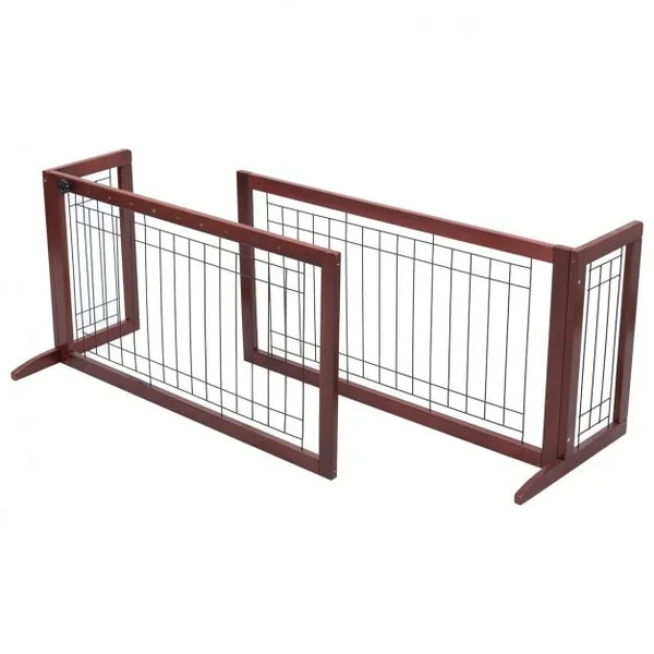 Barrière de Sécurité Barrière Modulable Pliable pour Chien en Bois de Pin