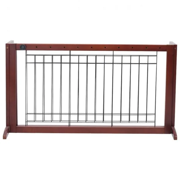 Barrière de Sécurité Barrière Modulable Pliable pour Chien en Bois de Pin