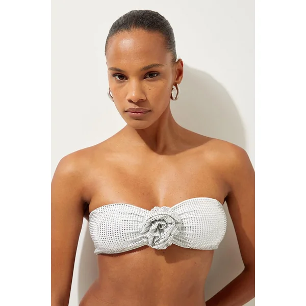Bas de bikini orné à motif rosette premium