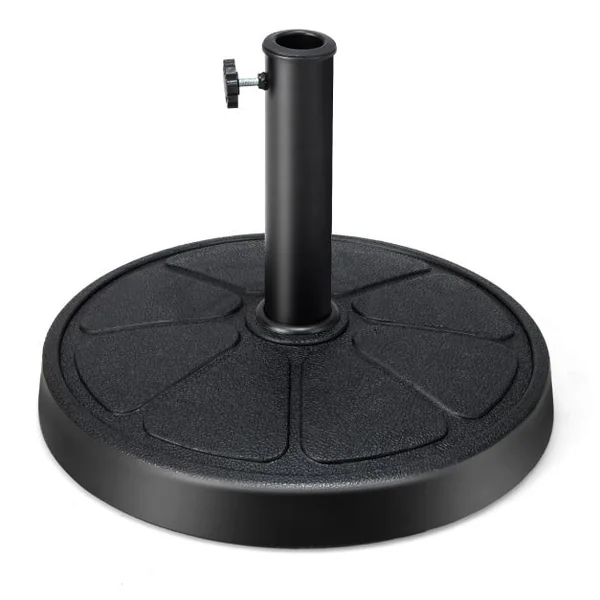 Base de Parasol D'Extérieur 14 kg Support de Parasol Rond Diamètre 45 cm S'Ddapte aux Poteaux de Parasol 38/48 mm