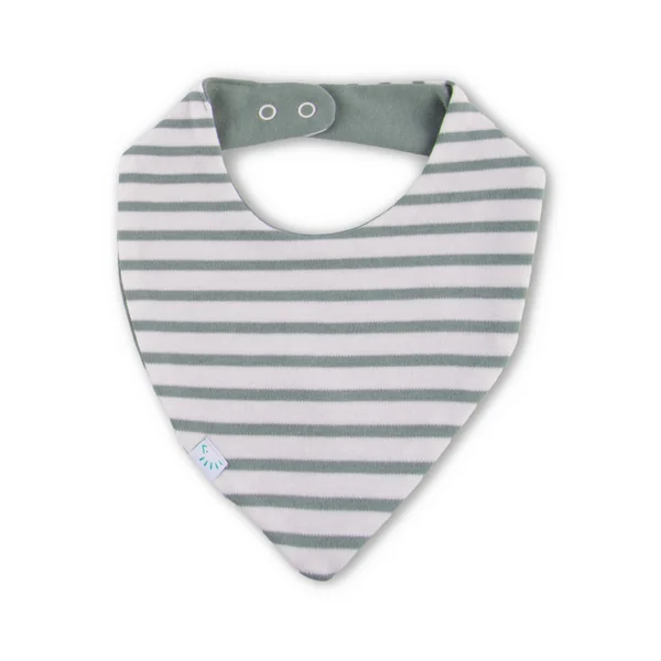 Bavoir bandana réversible en coton bio - POPOLINI