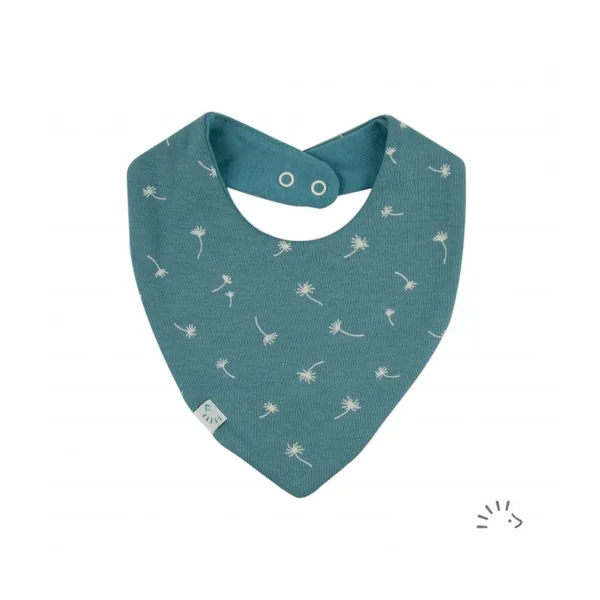 Bavoir bandana réversible en coton bio - POPOLINI