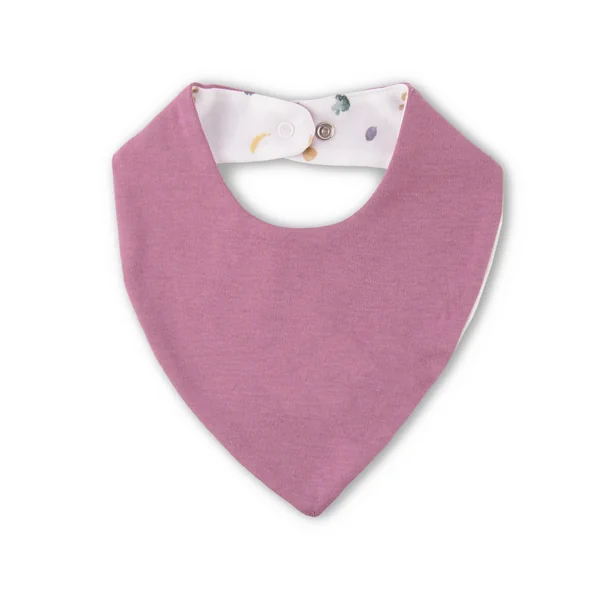 Bavoir bandana réversible en coton bio - POPOLINI