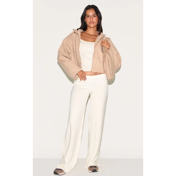 Beige Veste Courte À Casynthétiqueche En Synthétiquecuir SYNTHÉTIQUE
