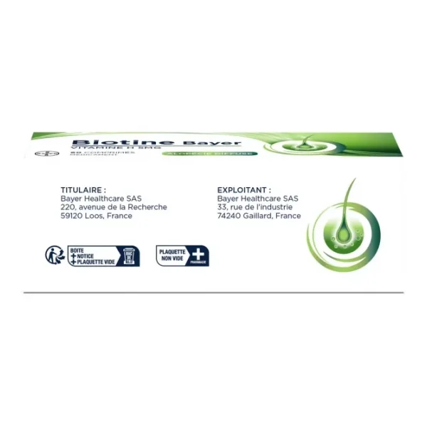 Biotine Bayer 5 mg Comprimés x 60