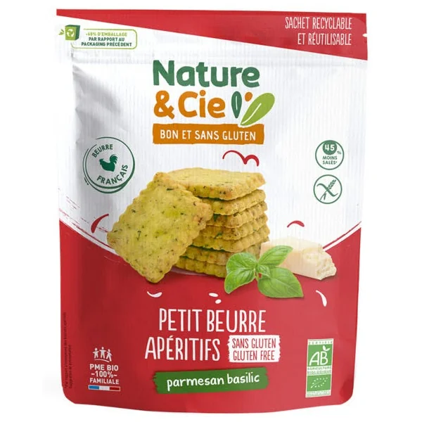 Biscuit apéritif petit beurre parmesan basilic 80g