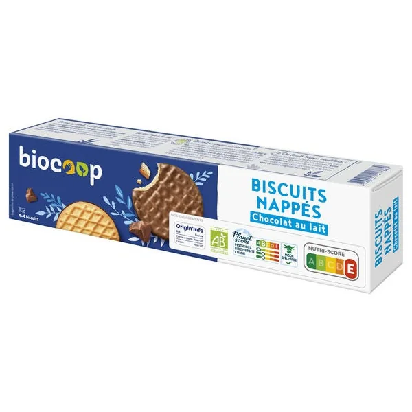 Biscuit nappé chocolat lait (16) 160g