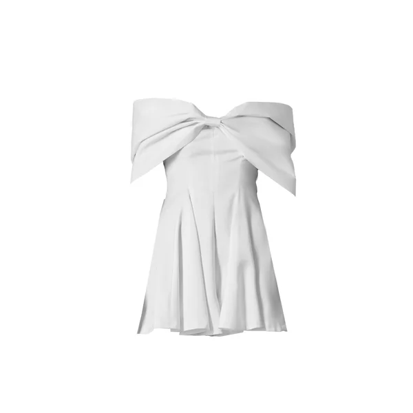 Blanc Combinaison-short Premium En Satin Avec Nœud Extrême