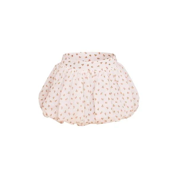 Blanc Ensemble Jupe Bouffante À Imprimé Fleuri Ditsy Rose