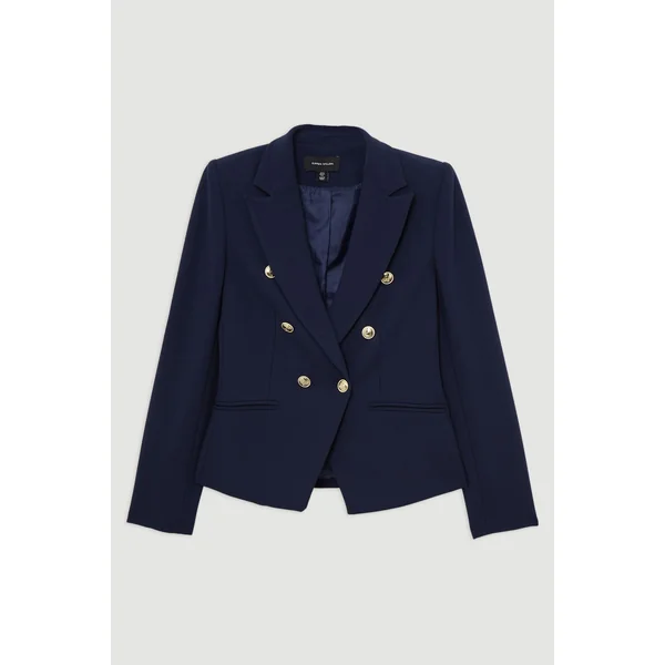Blazer militaire à boutons sur mesure pour grandes tailles