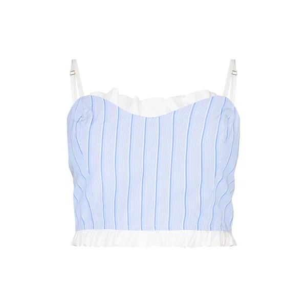 Bleu & Blanc Ensemble Brassière Structurée À Fines Rayures Petite
