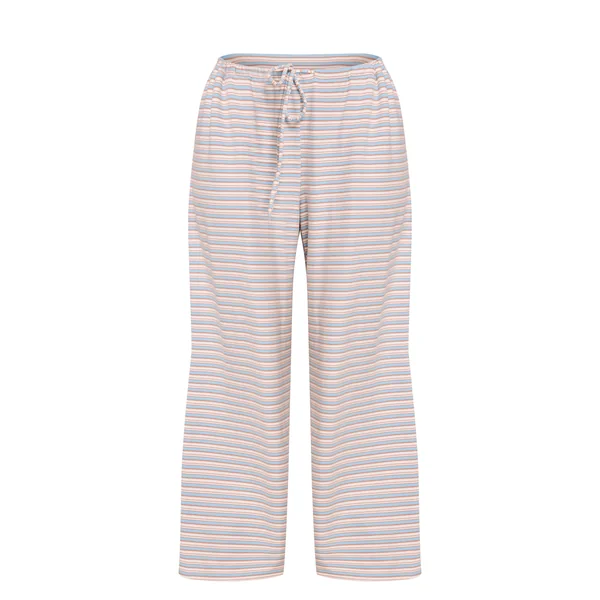 Bleu Clair Ensemble Coordonné Jogging Jambe Droite En Molleton Doux Rayé Grande Taille
