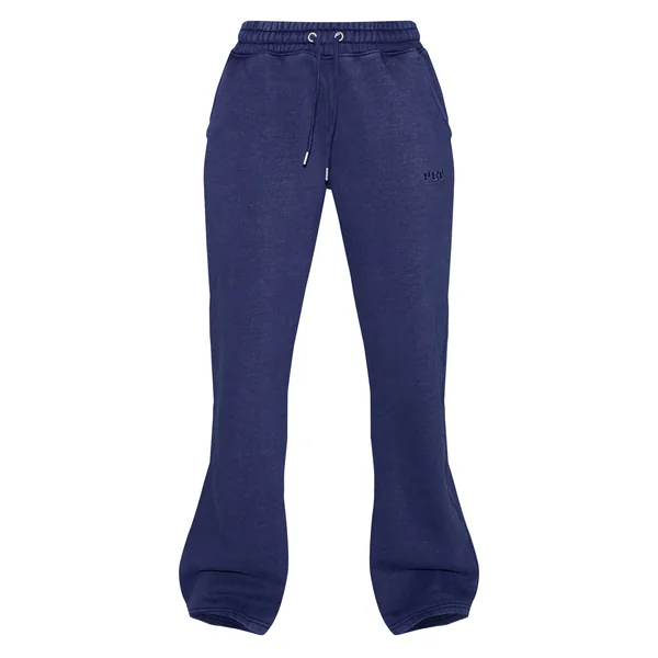 Bleu Marine Joggers Larges Oversize Effet Délavé