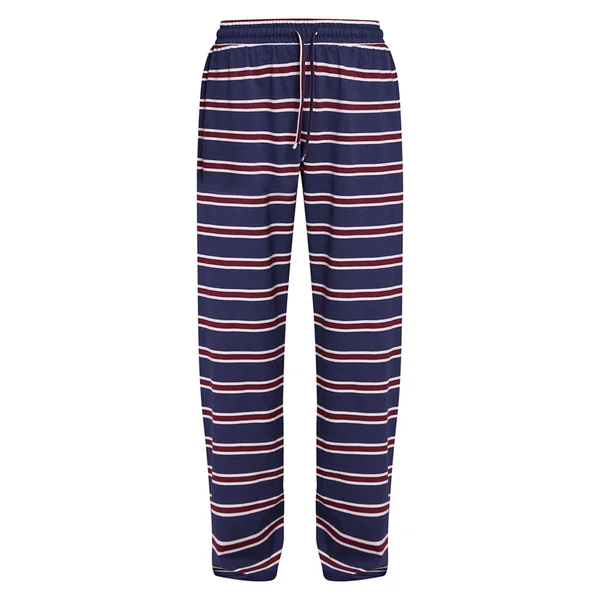 Bleu Marine Rayé Pantalon Large À Rayures Avec Cordon De Serrage