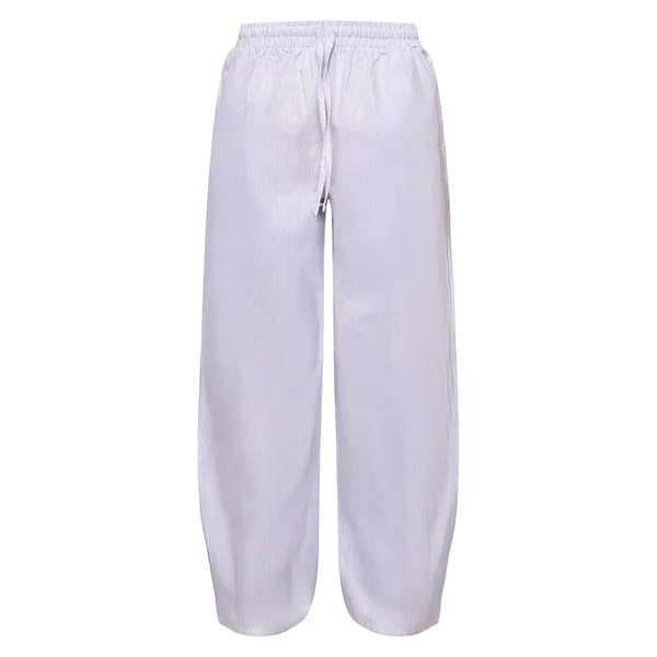 Bleu Pantalon Tissé À Rayures Avec Cordon De Serrage
