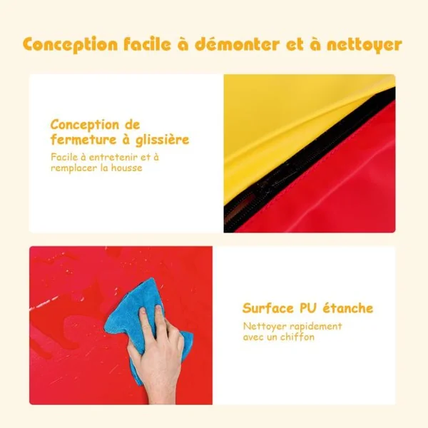 Blocs de Construction de Grands XL en Mousse-5 Pièces Jouets Éducatifs sur Logiciel avec Housse 10 Couleurs au Choix