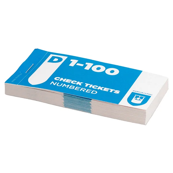 BLOCS VESTIAIRE NUMÉROS EN DOUBLE 1-100 15,5 CM PAPIER (30 UNITÉ) - Garcia de Pou