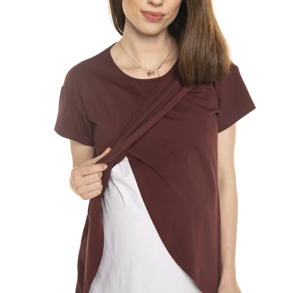 Blouse de grossesse et d'allaitement Vegan en coton oeko-tex - Reste 1L