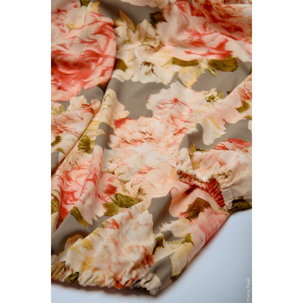 Blouse de grossesse fleurie douce comme de la soie - Reste 1L