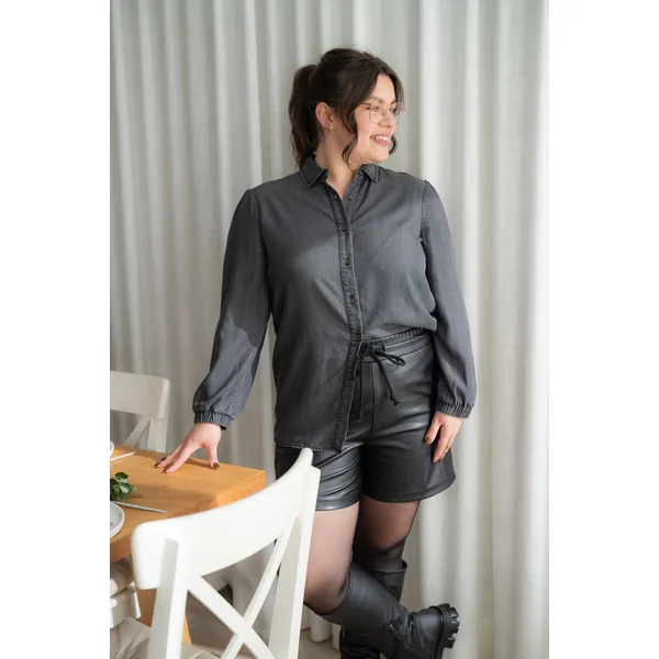 Blouse en lyocell - grise