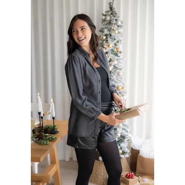 Blouse en lyocell - grise