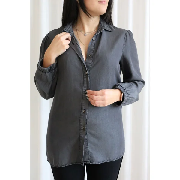 Blouse en lyocell - grise