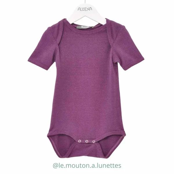 Body bébé en bourrette de soie bio manches courtes - ALKENA