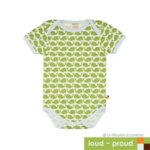 Body bébé en Coton Bio - motifs colorés et manches courtes - Loud and Proud