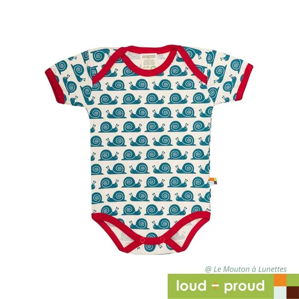 Body bébé en Coton Bio - motifs colorés et manches courtes - Loud and Proud