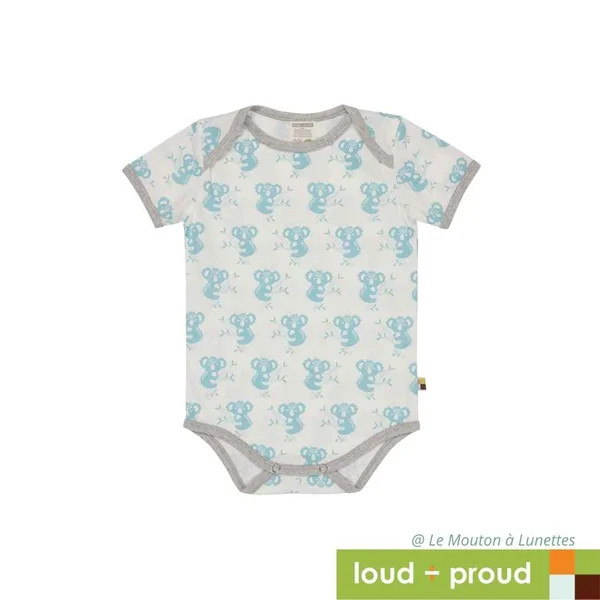 Body bébé en Coton Bio - motifs colorés et manches courtes - Loud and Proud