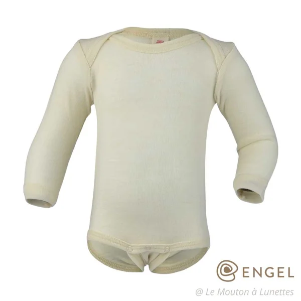 Body bébé en pur mérinos Bio manches longues - ENGEL NATUR