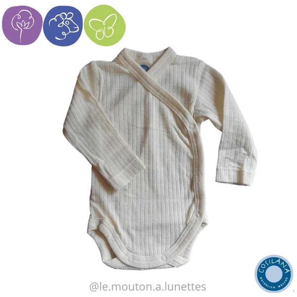 Body croisé coton laine et soie - COSILANA