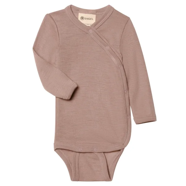 Body croisé en laine et soie pour bébé - Mérinos bio ENGEL NATUR