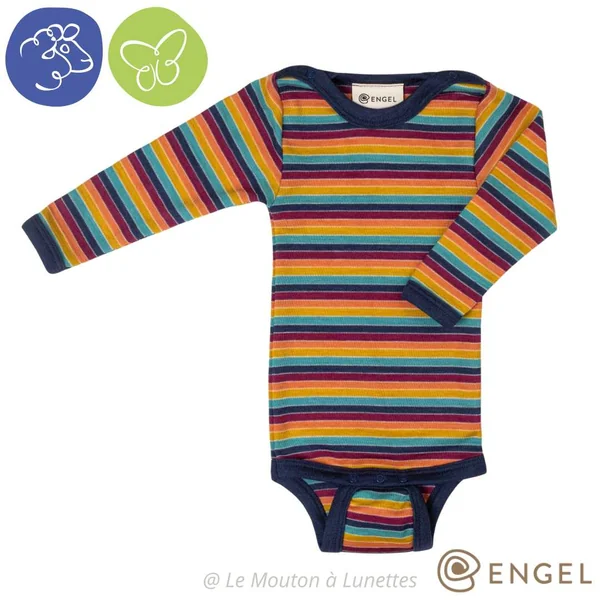 Body laine et soie Multicolore ENGEL NATUR - manches longues