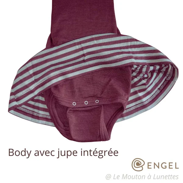 Body-jupe bébé en laine et soie - Engel Natur