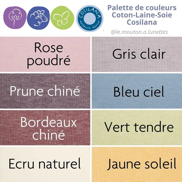 Bonnet bébé - béguin en coton, laine et soie - Cosilana