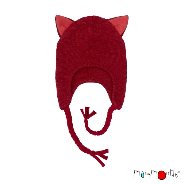 Bonnet Chat en laine mérinos - Kitty beanie ManyMonths 2025/26