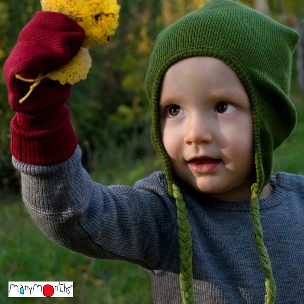 Bonnet en laine mérinos ManyMonths - Earflap beanie enfant