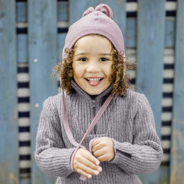 Bonnet en laine polaire bio avec pompon - Engel Natur