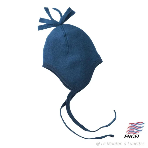 Bonnet en laine polaire bio avec pompon - Engel Natur