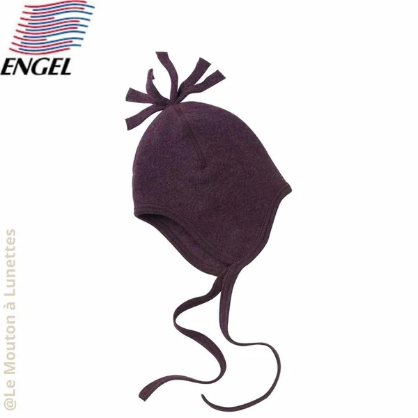 Bonnet en laine polaire bio avec pompon - Engel Natur