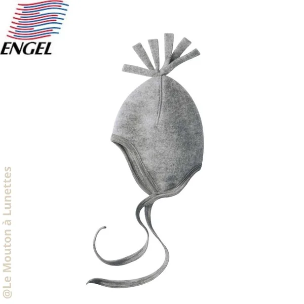 Bonnet en laine polaire bio avec pompon - Engel Natur