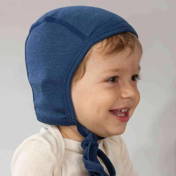 Bonnet naissance - béguin pour bébé en laine et soie - Cosilana