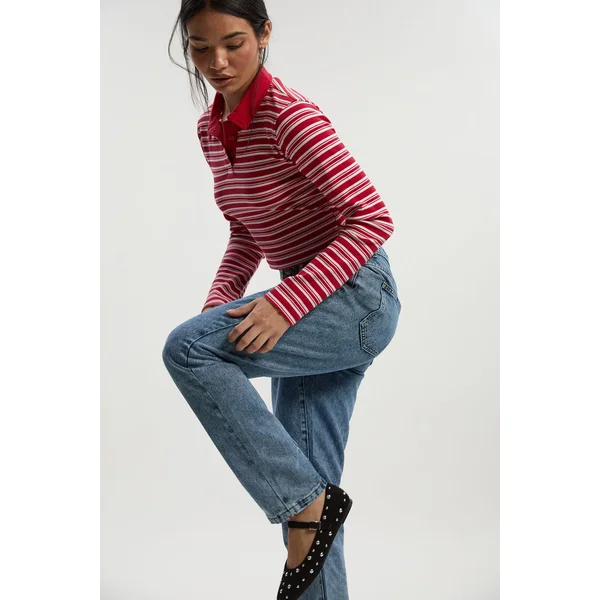 Boohoo Basics Jeans Mom Slim Fit Taille Haute