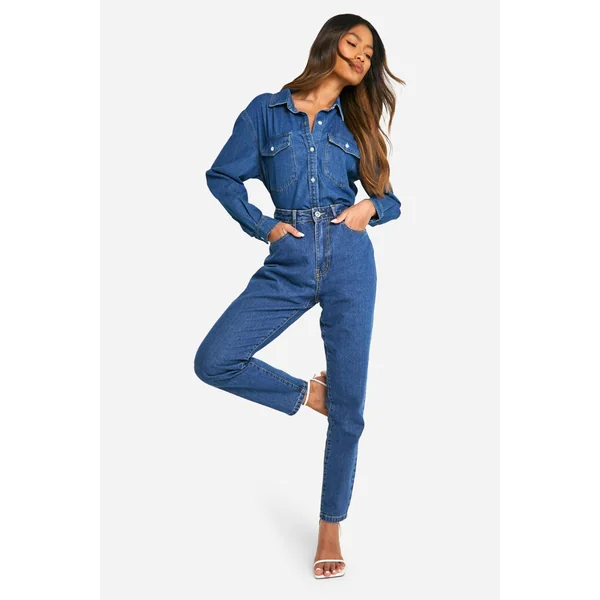 Boohoo Basics Jeans Slim Fit taille haute
