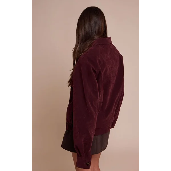 Bordeaux Veste Oversize En Synthétique