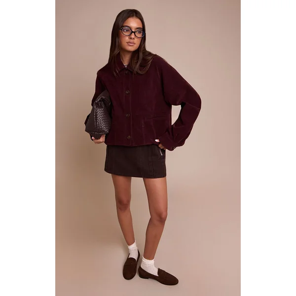 Bordeaux Veste Oversize En Synthétique