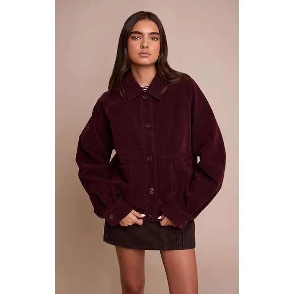 Bordeaux Veste Oversize En Synthétique