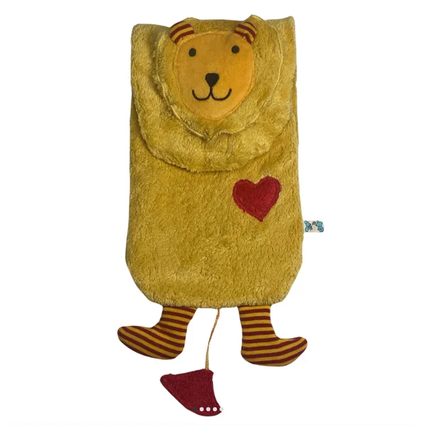 Bouillotte LION en coton bio et caoutchouc naturel - Pat & Patty